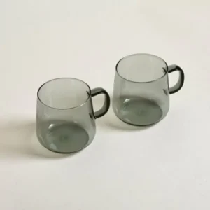 Mug Net Grey borosilicato 300 ml x2