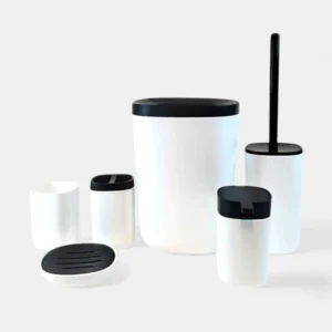 Set de baño cuadrado x6 piezas