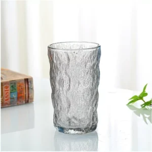 Vaso alto de vidrio labrado Antartic 300 ml x6 unidades